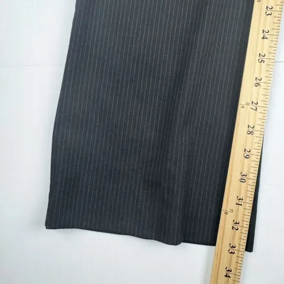 New York & Company Stretch Black Pinstripe Dress Pant Size 2 Tall - Picture 14 of 16